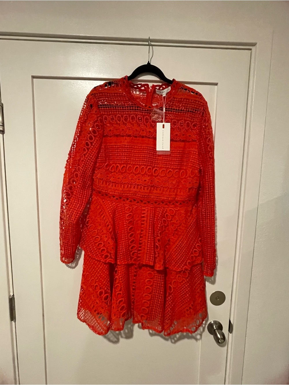 GORGEOUS Endless Rose Vibrant Red Crochet Lace Dress